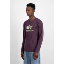 Alpha Industries Basic Longsleeve BL", Herren, Gr. M, lila (plum), Obermaterial: 100% Baumwolle, Shirts