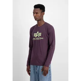 Alpha Industries Basic Longsleeve BL", Herren, Gr. M, lila (plum), Obermaterial: 100% Baumwolle, Shirts