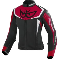 Berik Bad Eye wasserdichte Damen Motorrad Textiljacke, schwarz-rot, Größe 40