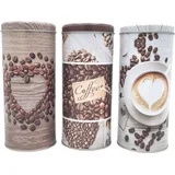 Buri Kaffeepaddose Vorratsdose Kaffeepads Kaffeespender Paddose Kaffeebox Metalldose