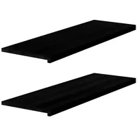 VidaXL Fensterbänke 2 Stk. Dunkelbraun 120x40x2 cm Massivholz Eiche