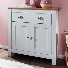 Wohnling Sideboard 79 x 81 x 34,5 cm Weiß / Eiche