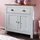 Wohnling Sideboard 79 x 81 x 34,5 cm Weiß / Eiche