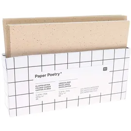 Rico Design Kartenset B6, Recyclingpapier cappuccino,