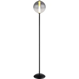 GLOBO Stehlampe Stehleuchte Standlampe Glaskugel rauch Wohnzimmerlampe LED H 152 cm