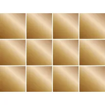 Queence Fliesenaufkleber QUEENCE "Metallic Look", gold, B:15cm H:15cm T:0,1cm, Fliesenaufkleber, Stickerfliesen, selbstklebend, Sticker, 12er Set