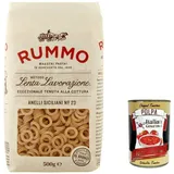 20x Rummo Anelli Siciliani N.23 Pasta Bronzezeichnung 500g+Polpa 400g