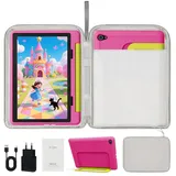 BUFO 10.1 Zoll 14GB RAM+64GB ROM 1280x800 HD-Display, 5000mAh Akku Kinder Tablet (64 GB) grau|rosa