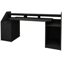 ML-Design Schreibtisch Schwarz, 55x90.6x179.8 cm Arbeitszimmer, Schreibtische, Gaming-Tische