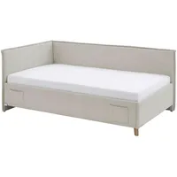 Meise Möbel meise.möbel Polsterbett Fun mit Lattenrost Stoff Beige 120 x 200 cm