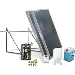 Solar-Paket Brauchwasser 2x AMP 2.0 Flachkollektor 4,02 qm Flachdachmontage