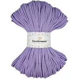 Geflochtene Baumwollkordel 3mm 100m, 46 Farben, Häkelkordel, Makramee Kordel, Makramee Garn, Premium Garn, Makramee Seil, Sznurkomania (Lavendel)