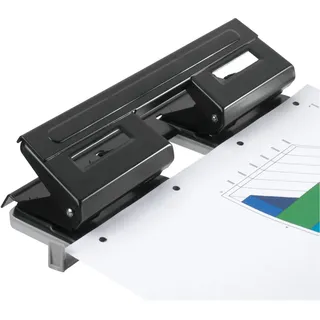 Herlitz Doppel-Locher 1,5mm schwarz mit Anschlagschiene