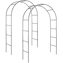 Tectake tectake® Rosenbogen, aus Stahl, stabiler Halt, 140 x 40 x 240 cm
