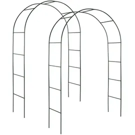 Tectake tectake® Rosenbogen, aus Stahl, stabiler Halt, 140 x 40 x 240 cm