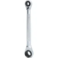 BRILLIANT TOOLS Doppel-Ratschenringschlüssel 4 in 1 10 x 13, 17 x 19 mm