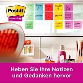 Post-it Post-it® Super Sticky Notes Oasis Collection Haftnotizen extrastark farbsortiert, 5 Blöcke