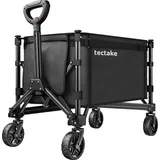Tectake Bollerwagen faltbar schwarz