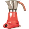 elektrische Espresso Kaffeemaschine in rot für bis zu 6 Tassen mit 360° drehbarem Kopf