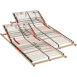 Visionight Lattenrostset, Holz, Kunststoff, Birke, Buche,Birke, Buche, Schichtholz, vollmassiv,Schichtholz, 7-Zonen, 160x200 cm, Grüner Punkt, Made in Germany, V-Label Vegan, bewegliche Leistenlagerung, Federleisten mit Triokappen, Mittelgurt, individuelle Liegehärteeinstellung, verstellbar, alternative Größen erhältlich, Schlafzimmer, Lattenroste, Lattenrost verstellbar