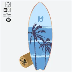 Balance Board Sand – Surf Trainer mit Korkrolle SCHWARZ No Size