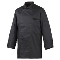 Exner 216 - Kochjacke langarm, mit Druckknöpfen : schwarz 65% Polyester 35%Baumwolle 220 g/m2 2XL