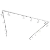 QAZQA Modernes 1-phasiges Schienensystem mit 15 Strahlern Weiß - Iconic Jeana