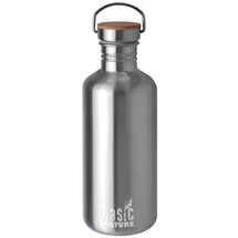Basic Nature BasicNature Active Trinkflasche mit Bambusdeckel, 1,2L