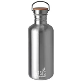 Basic Nature BasicNature Active Trinkflasche mit Bambusdeckel, 1,2L