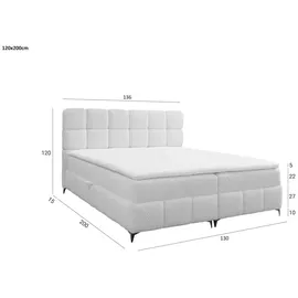 Fun Möbel SOPHIE 120 x 200 cm Beige