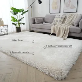 OTTO home Hochflor-Teppich OTTO HOME "Micro exclusiv Teppich, sehr hoher Flor, weich durch Mikrofaser" Gr. 8, beige (creme), B:300cm H:78mm L:400cm, Kunstfaser, Teppiche, sehr weich, flauschig, uni, Wohnzimmer, Schlafzimmer, Kinderzimmer