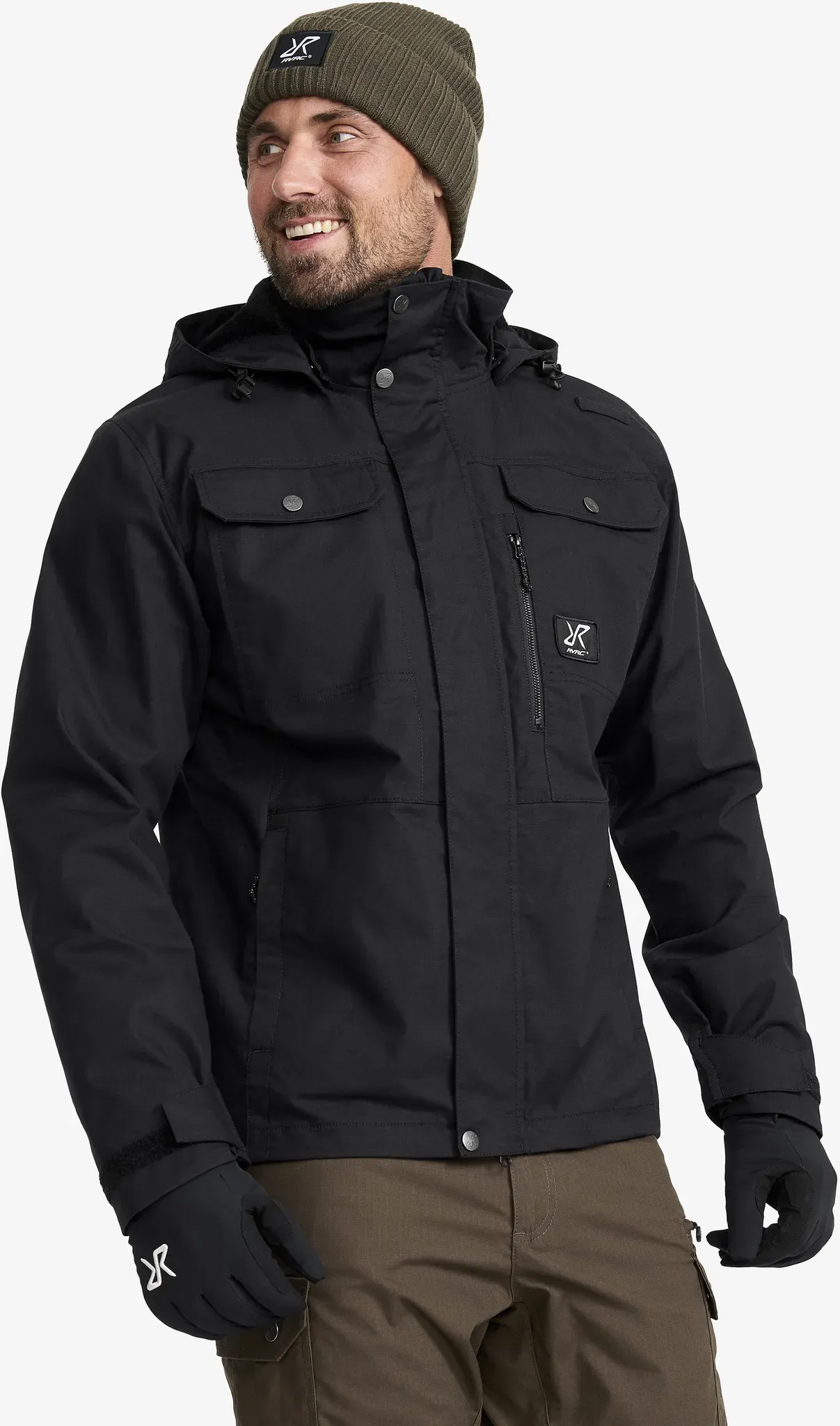 Field Pro Warm Outdoor Jacket Herren Black, Größe:M - Jacken > Outdoor- & Freizeitjacken - Schwarz