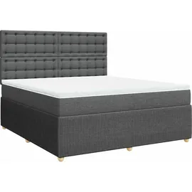 vidaXL Boxspringbett 180 x 200 cm Dunkelgrau