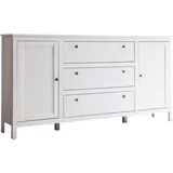 Konsimo® Kommode, Weiß, Holz, Rechteckig, 183x98x38 cm, Hergestellt in Europa, Wohnzimmer, Kommoden & Sideboards, Kommoden