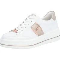 REMONTE Damen D1C02 Sneaker, Weiss/Rosegold/White / 80, 36 EU