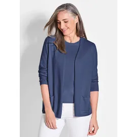 GOLDNER Cardigan in langer offener Form Blau 23
