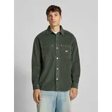 Tommy Hilfiger Relaxed Fit Cordhemd aus reiner Baumwolle, Dunkelgruen, S