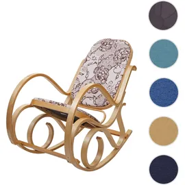 Mendler Schaukelstuhl M41 Jacquard 55 x 90 x 55 cm Braun
