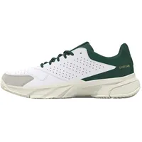 Adidas Courtjam Control 3 Premium Hartplatzschuhe - Core White / Core White / Collegiate Green - EU 45 1/3