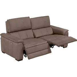 Egoitaliano 2,5-Sitzer EGOITALIANO "Capucine Breite 200cm, hoher Sitzkomfort", braun (mud), B:200cm H:99cm T:97cm, Sofas, wahlweise mit elektrisch oder manuell verstellbarer Relaxfunktion