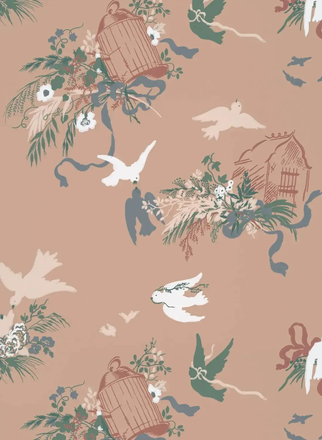 Little Greene Tapete Volieres - Masquerade