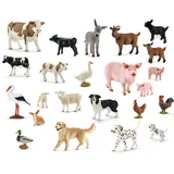 Schleich - Tierfiguren - Bauernhof-Set mit 23 Tieren Sammelfiguren Spielfiguren