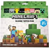 Puckator Minecraft Fineliner Set mit Silikon-Topper (8-tlg)