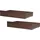 Beliani Bettschublade 2er Set Kiefernholz Dunkelbraun