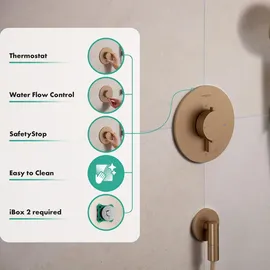 Hansgrohe Ecostat Comfort S Duschthermostat Unterputz für 1 Verbraucher Brushed Bronze 33714140