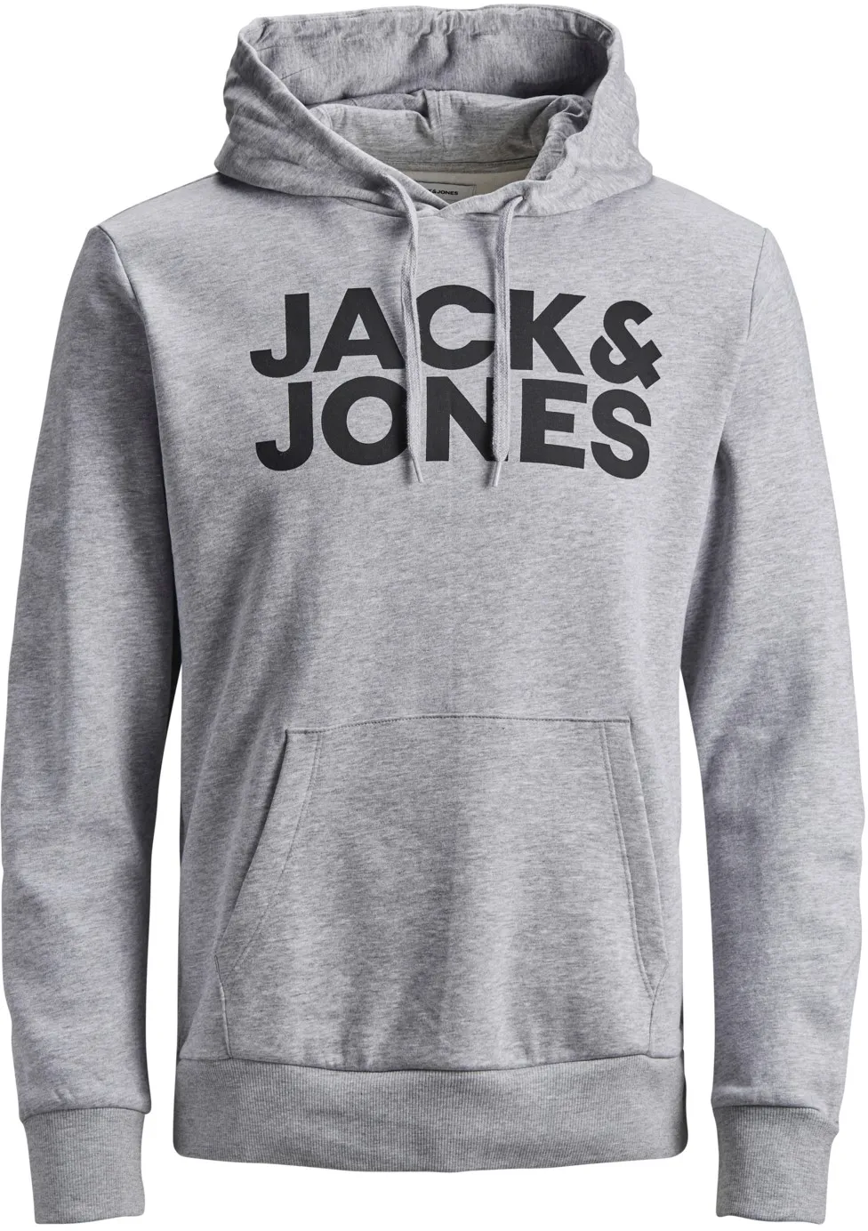 Jack & Jones Herren Hoodie Kapuzenpullover Pullover JJECORP Grau Reg /Large Print XXL