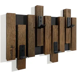 Flexistyle Wandgarderobe Eiche Schwarz