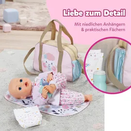 BABY BORN Puppenwickeltasche Wickeltasche Blumen rosa 837894