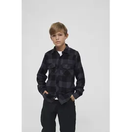 Brandit Textil Brandit Kids Check Shirt Long Sleeve, in Schwarz | 122-128