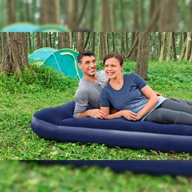 BESTWAY Doppelte Luftmatratze Mit Eingebauter Fußpumpe - Blue - 191x137x28 cm